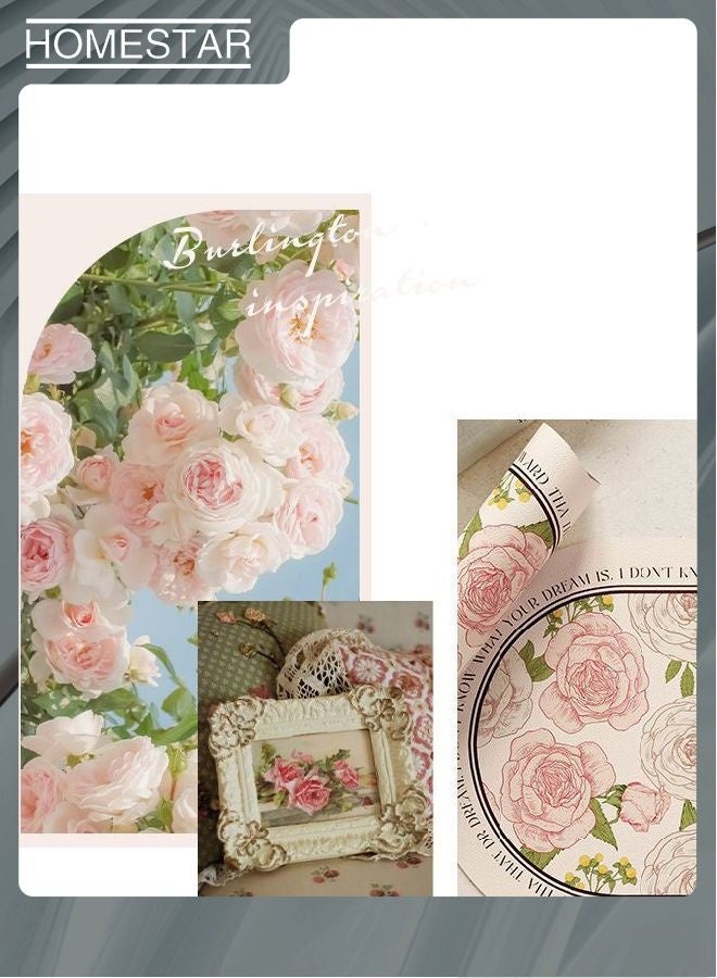 4Pcs Pink and White Rose Leather Washable Placemats,Thick Faux Leather Heat Resistant Rectangle Shape Table Mats,Waterproof Non-Slip Easy to Clean Place Mat for Kitchen Coffee Dining Room Table - Image 4